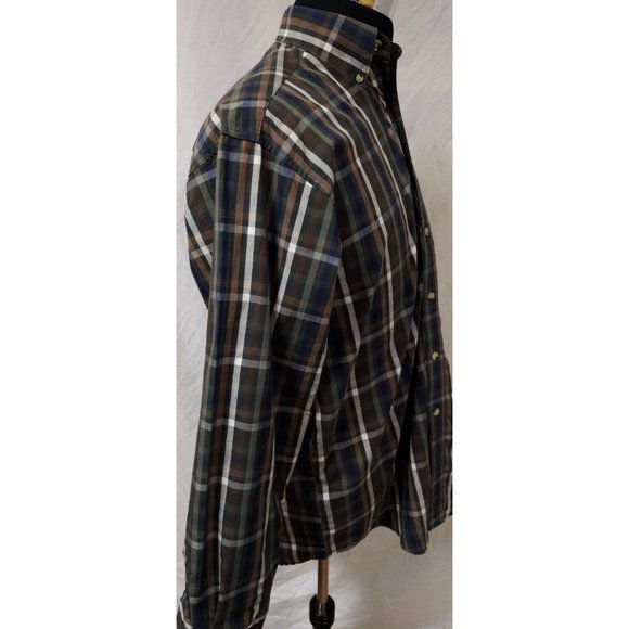 Twenty X Performance Small Multicolor Plaid Long Sleeve Button Down Shirt - Picture 7 of 11